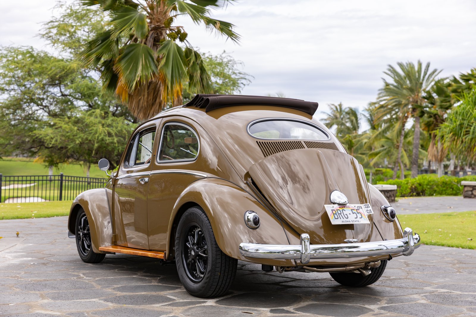 The PPG Brown hue reminded Bobby of a military color. It stands out on the island!